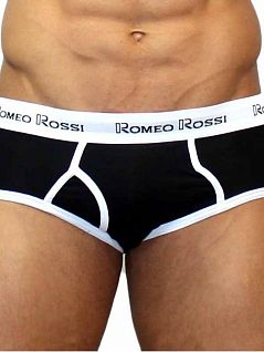 Набор брифов из эластичного хлопка черного и фиолетового цвета (5шт) Romeo Rossi RTRR366-05322